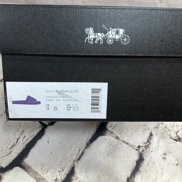 COACH ULLA Slip on Rubber slides Unisex new in box Size 9 - Picture 13 of 16